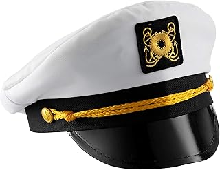 Yacht Captain Hat - (Pack of 2) Adult Cruise Ship Nautical Admiral Sailor Navy Cap
