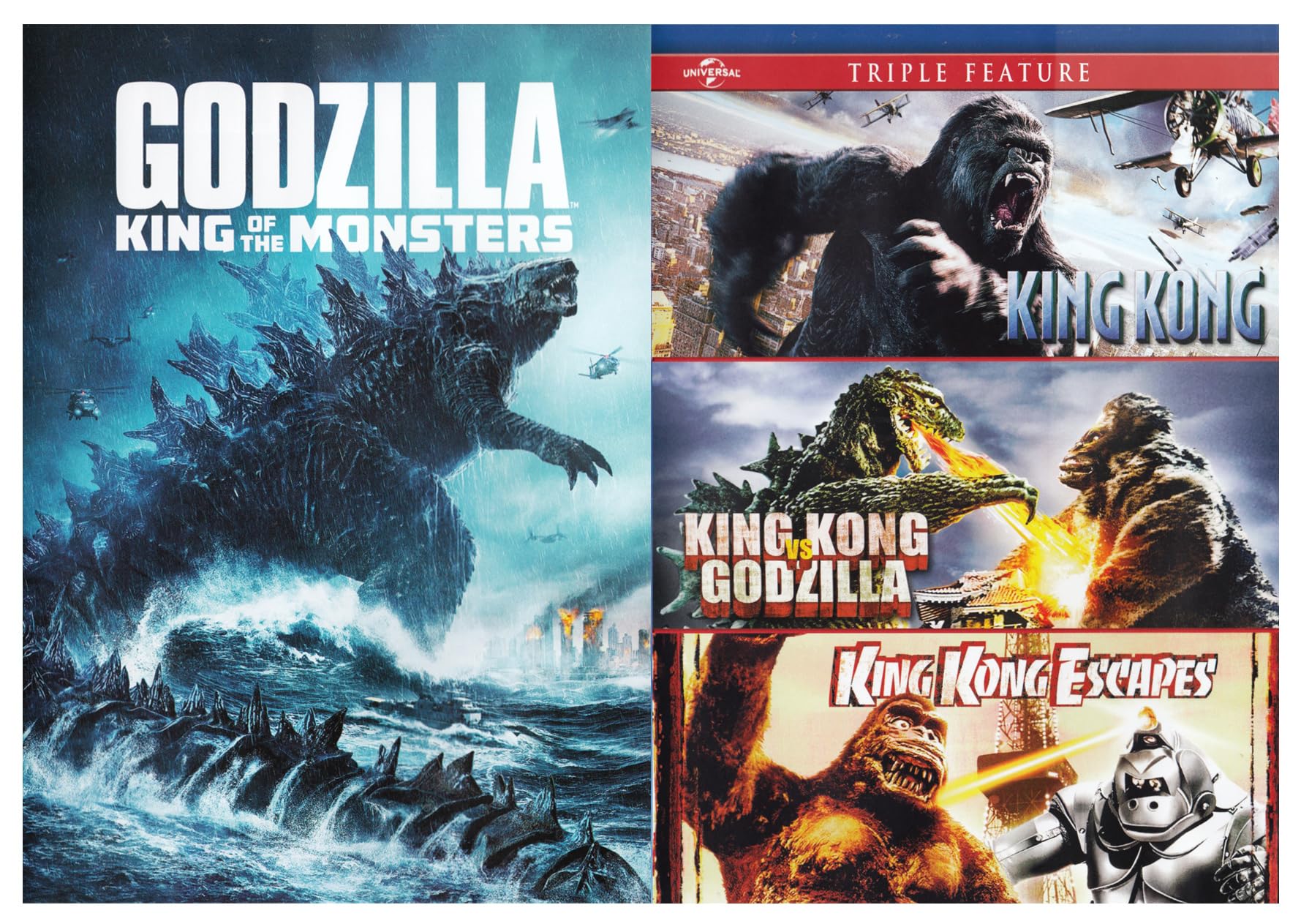 Godzilla King of the Monsters / King Kong / King Kong VS. Godzilla