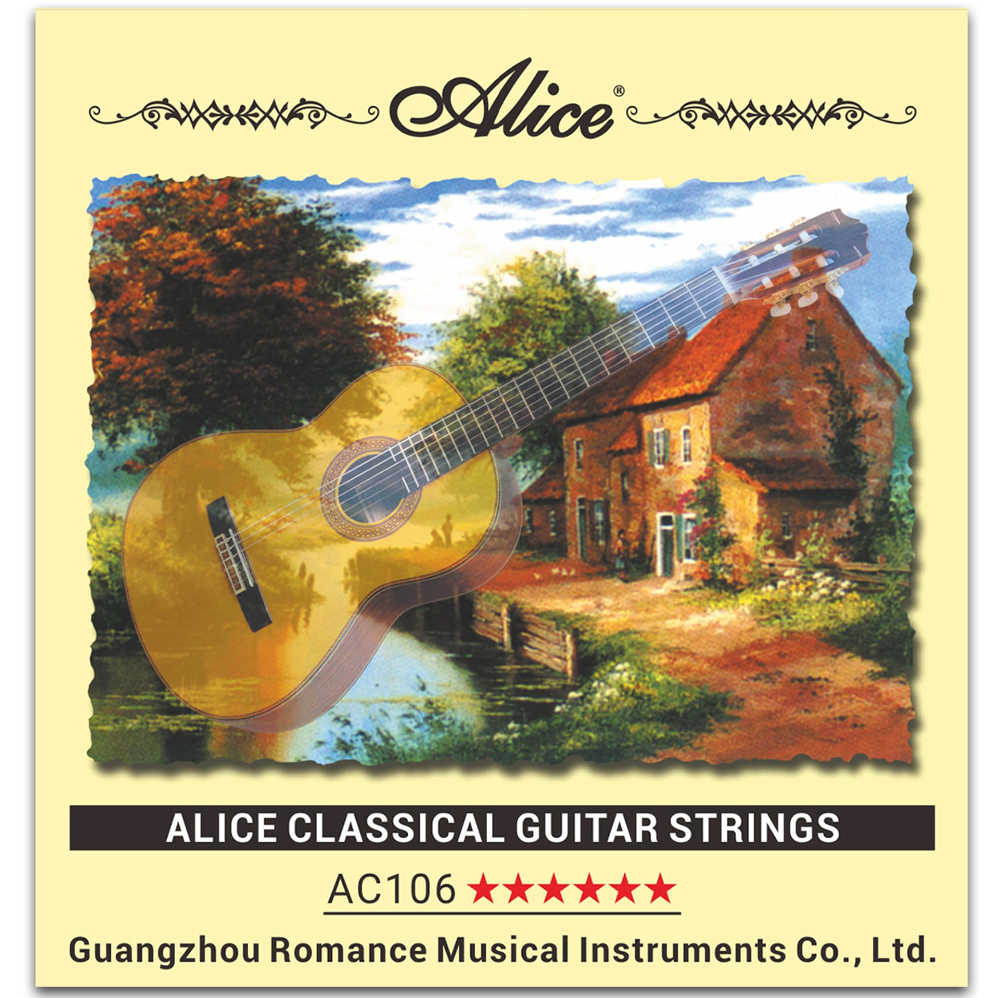 - Alice AC106-H Classic Guitar Strings, Bass, Beginner Set, Durable, Transparent Nylon, Treble Strings, Classical Guitar Strings