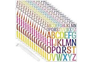 Colorful Capital Alphabet Vinyl Letter Stickers Decals