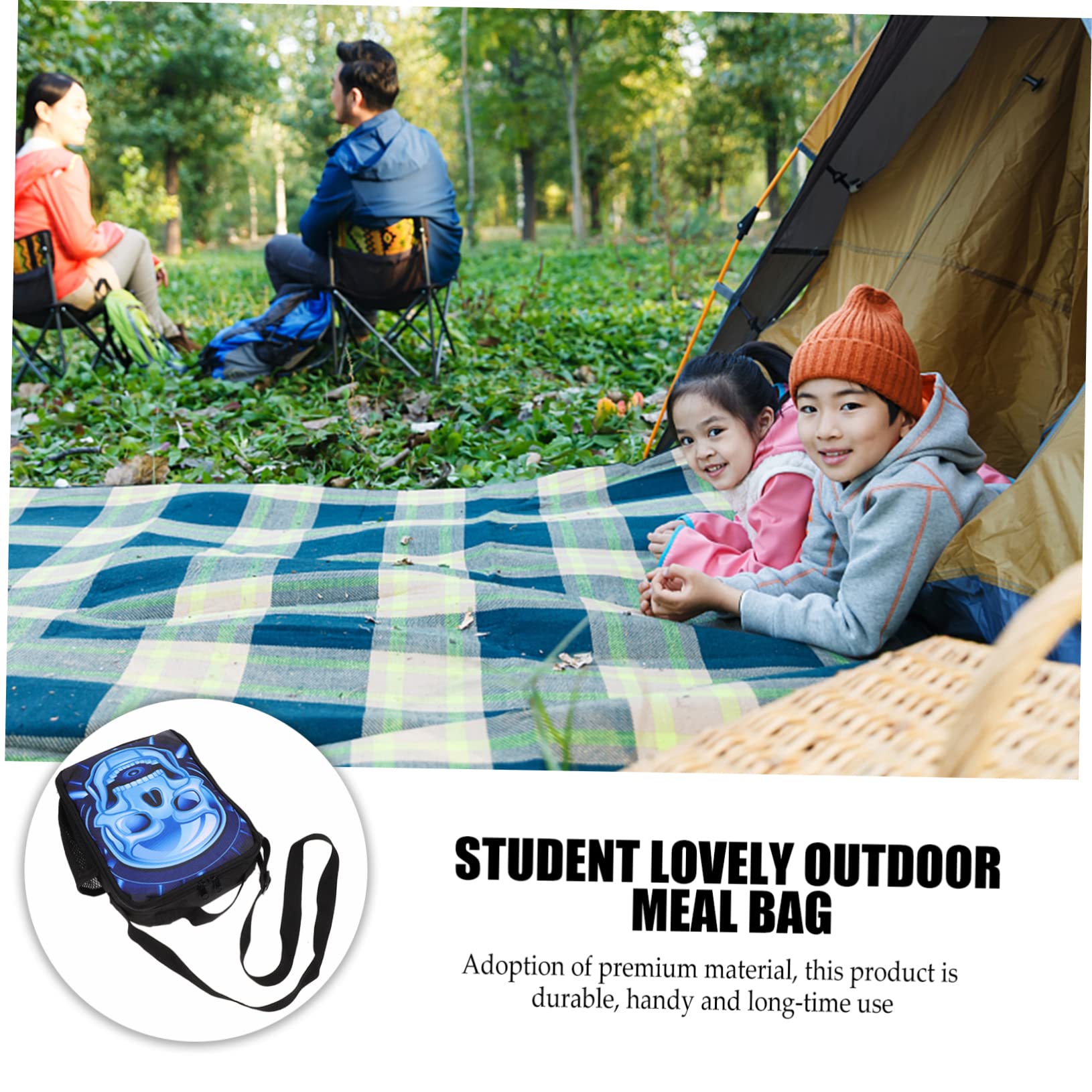 TOPBATHY 2piezas Bolsa De Almuerzo Infantil Aislante De Gran Capacidad Mochila Práctica Para y Bolsa Térmica De Comida Para Picnic y Escuela De Limpiar y Transportar