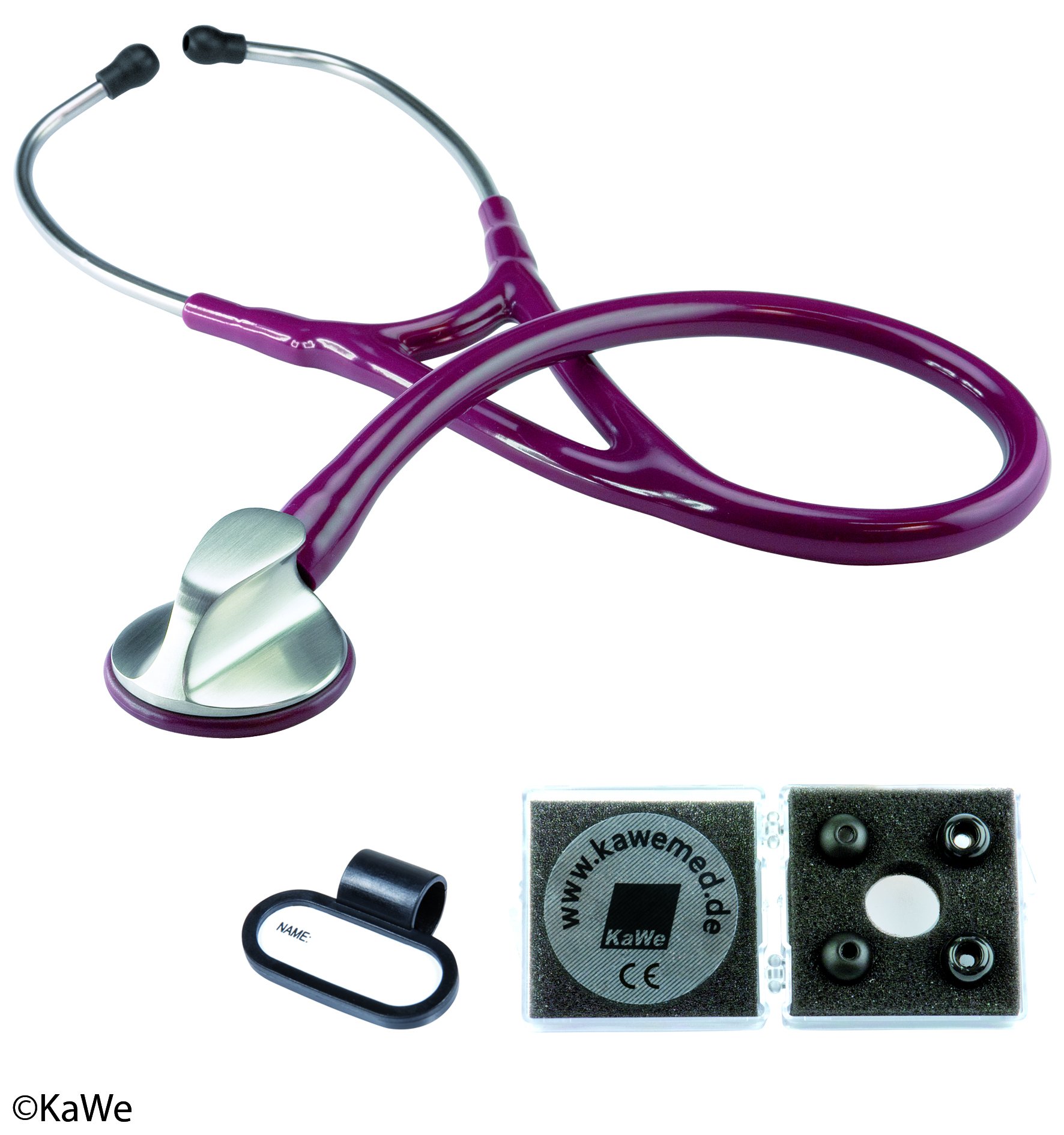 KaWe Stethoskop Top Kardiologie MIT GRAVUR (Bordeaux)