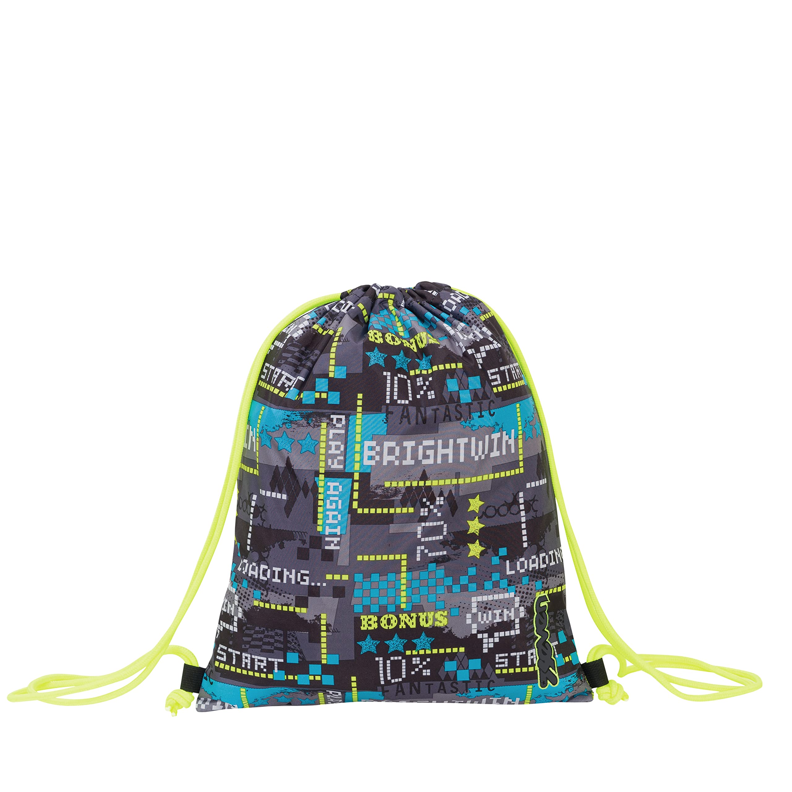 Seven SAKKY BAG BRIGHTWIN GIRL Drawstring Backpack, Gym Sack pack, for Teen, Girls&Boys, Large Capacity, For School, Sport, Free Time, Italian Design,