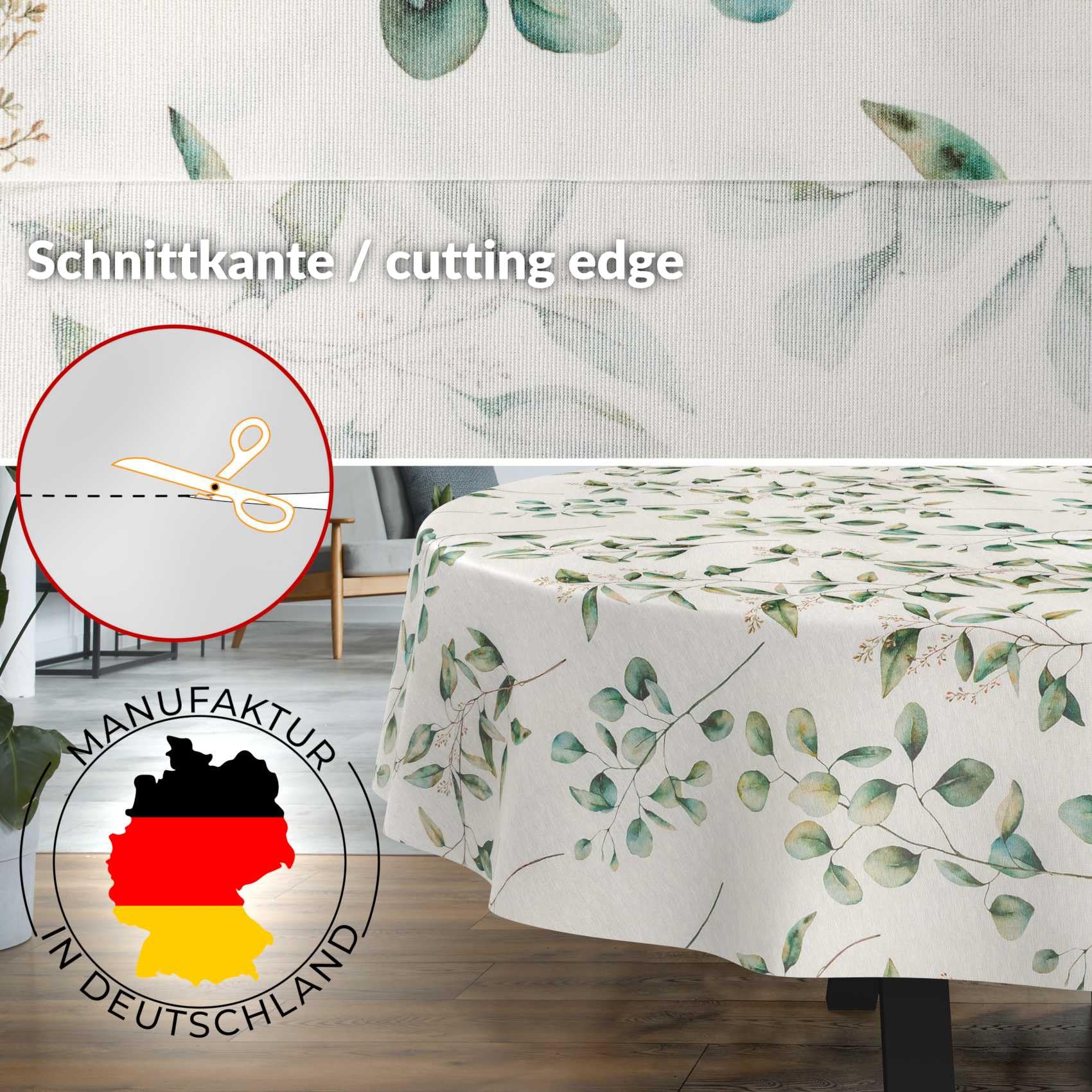 ANRO Tischdecke abwaschbar Botanika oval 220x140 cm Outdoor wetterfest