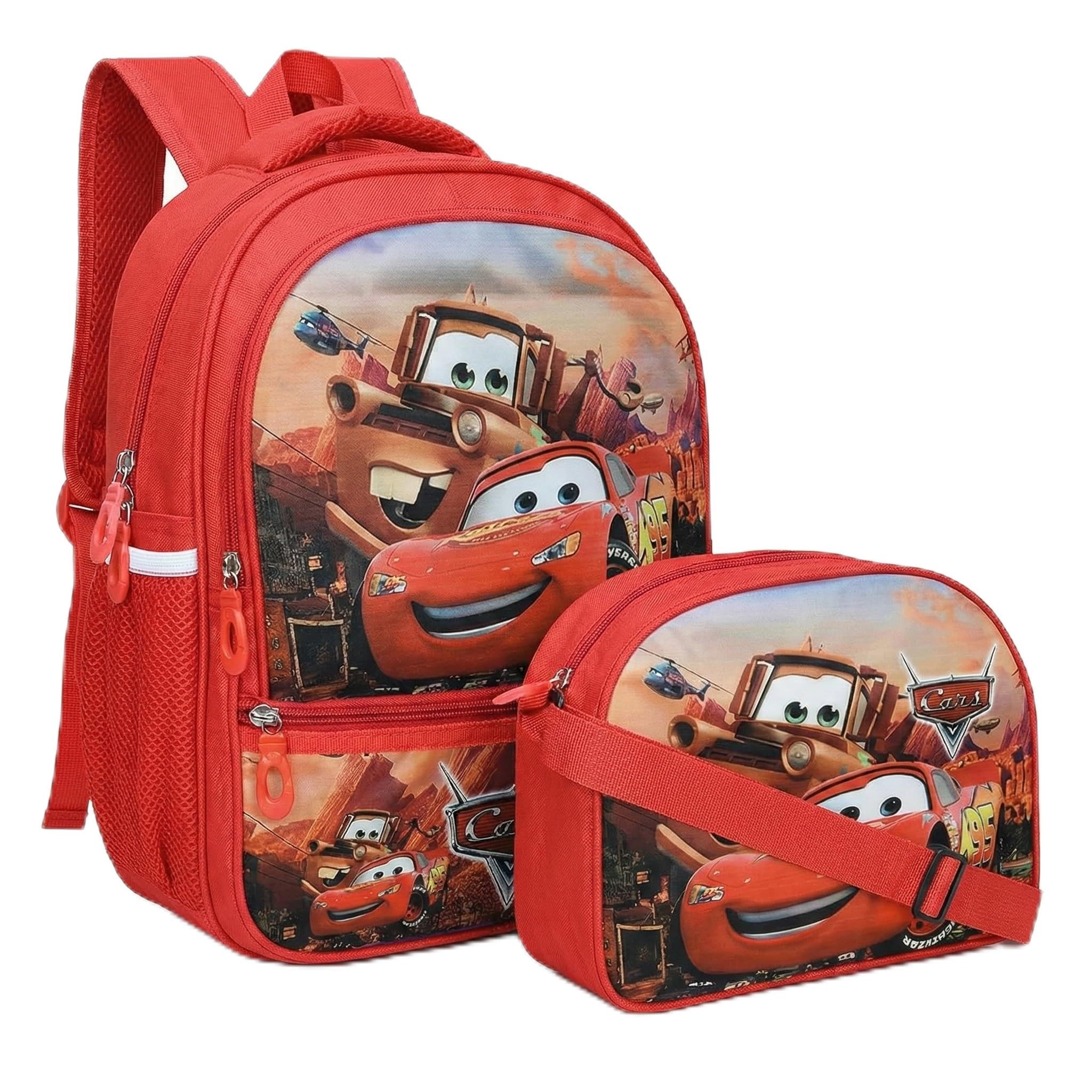 Waterproof School Bag with lunch bag combo for Boys and Girls Kids Bag with tiffin cover - Backpack Bag for Travelling for 5-7 Years 15 Inches