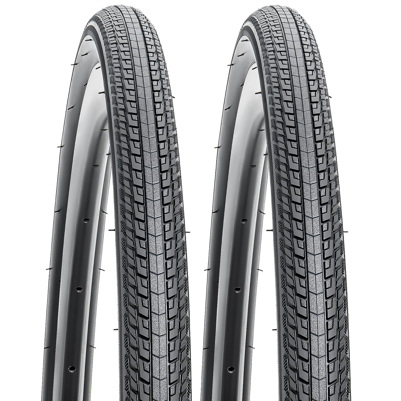 YunSCM 2 Pack 24 inch Tyres 24x1.75 ETRTO 47-507 Foldable Bicycle Tire Compatible 24x1.75 Road/City Bike Bicycle Tyres and Tubes (W-2118)