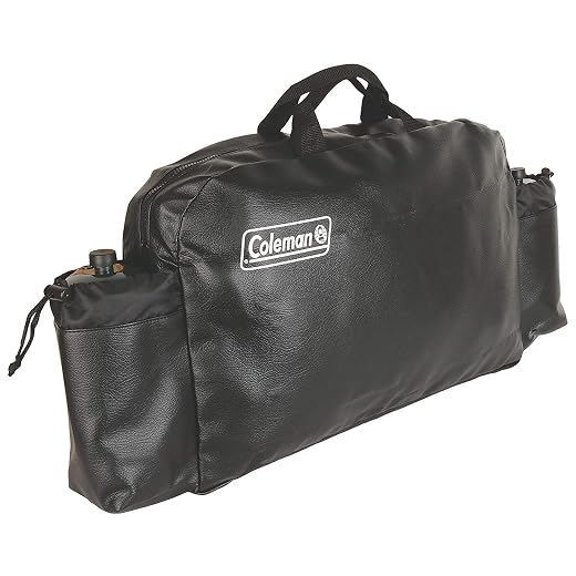 Coleman Stove Carry Case, Durable Zipper, Protective Cover with Carry Handle & 2 Large Storage Pockets, Fits Most Grills/Stoves