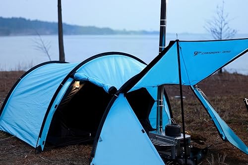 Miniatura 8 de Tienda de campaña para 4 estaciones, tienda de campaña para exteriores, resistente a la intemperie, tienda de campaña para 1, 2, 3, 4 personas,