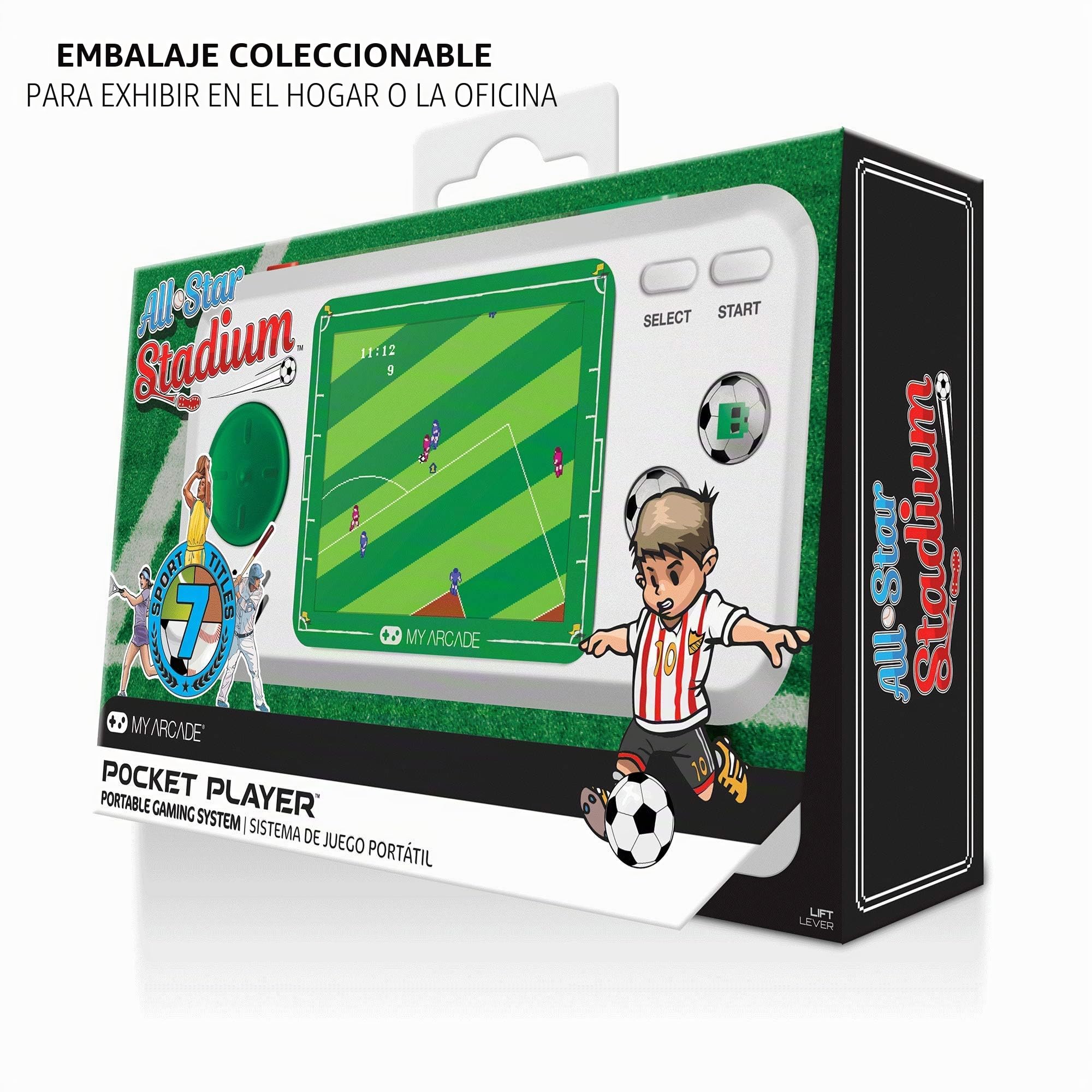 MY ARCADE Pocket Player All-Star Stadium Consola de Juegos Portátil, 7 Juegos en 1
