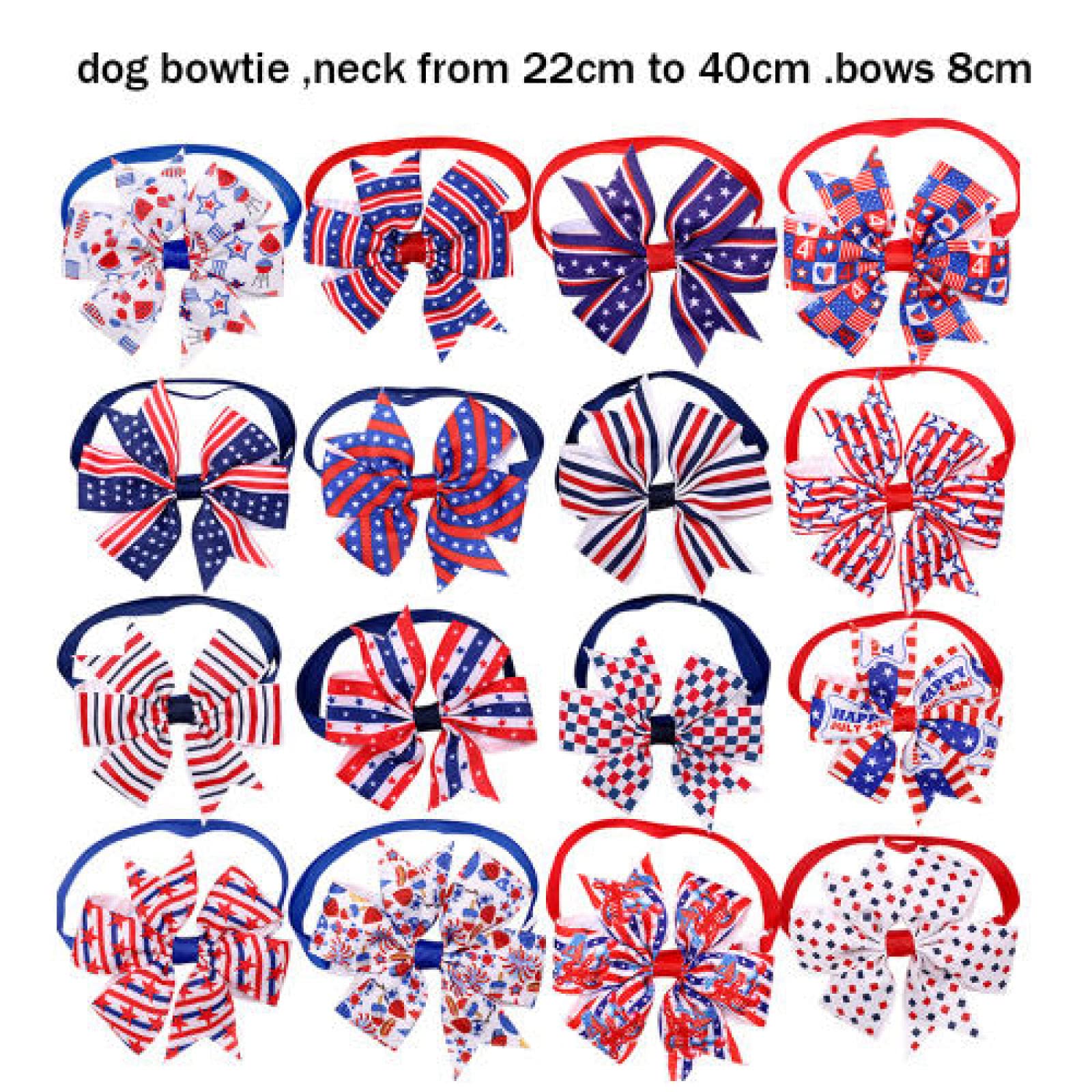 Lot de 50 bandanas pour chien - Nœuds pour poils de chien - Grandes cravates - Accessoires pour cheveux de chien - Nœud papillon D