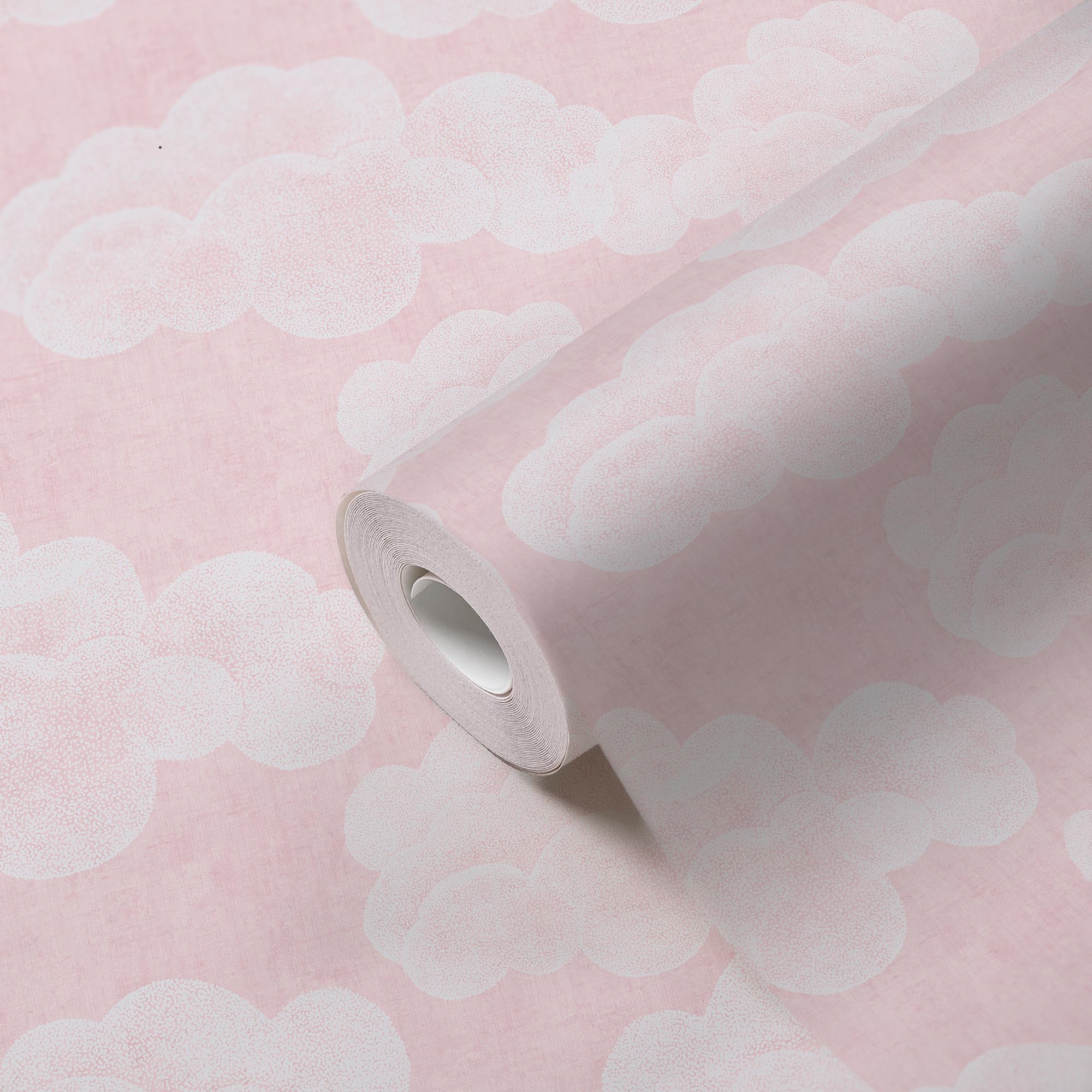 A.S. Création papier peint intissé à motif pour enfants en rosé, blanc – papier peint nuages 10,05 x 0,53 m – 771432