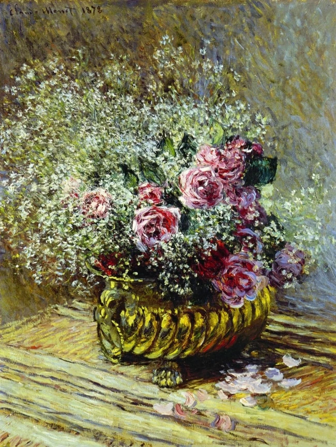 Kit De Bordado De Cuentas De Punto De Cruz Diy 《Flores En Un Frasco》 Kit De Bordado De Cuentas Pintura Al Óleo De Fantasía Patrón De Cuentas De Punto De Cruz Con Cuentas Diy Colgante De 40x50cm