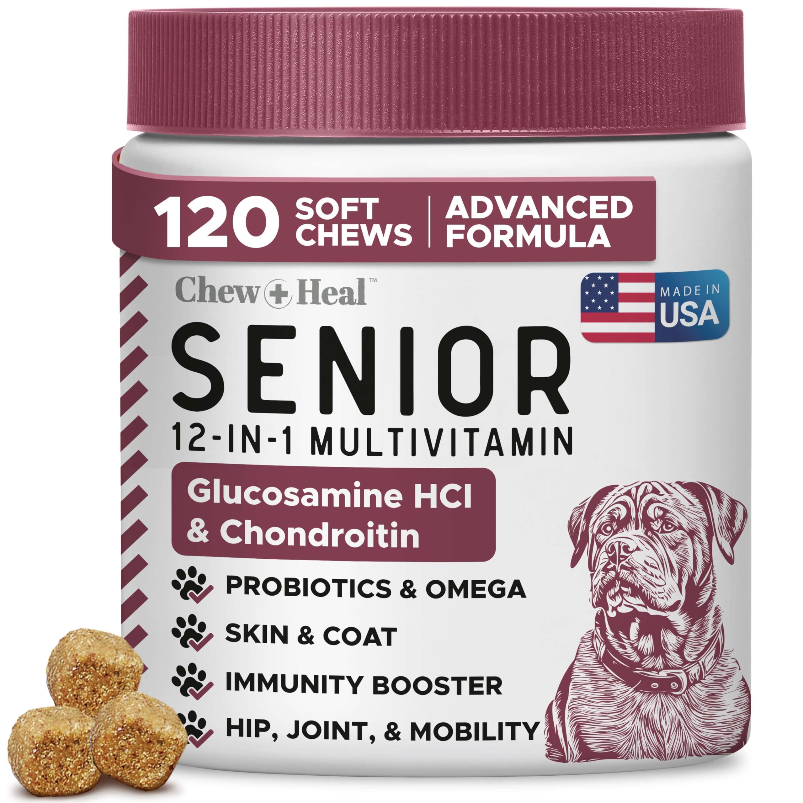 Chew + Heal Labs Senior Dog Vitamins