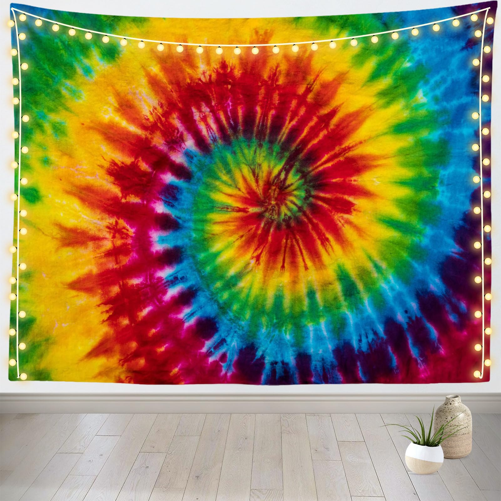 Amazon.com: Loccor 118''x178'' Tie Dye Colorful Tapestry Fabric