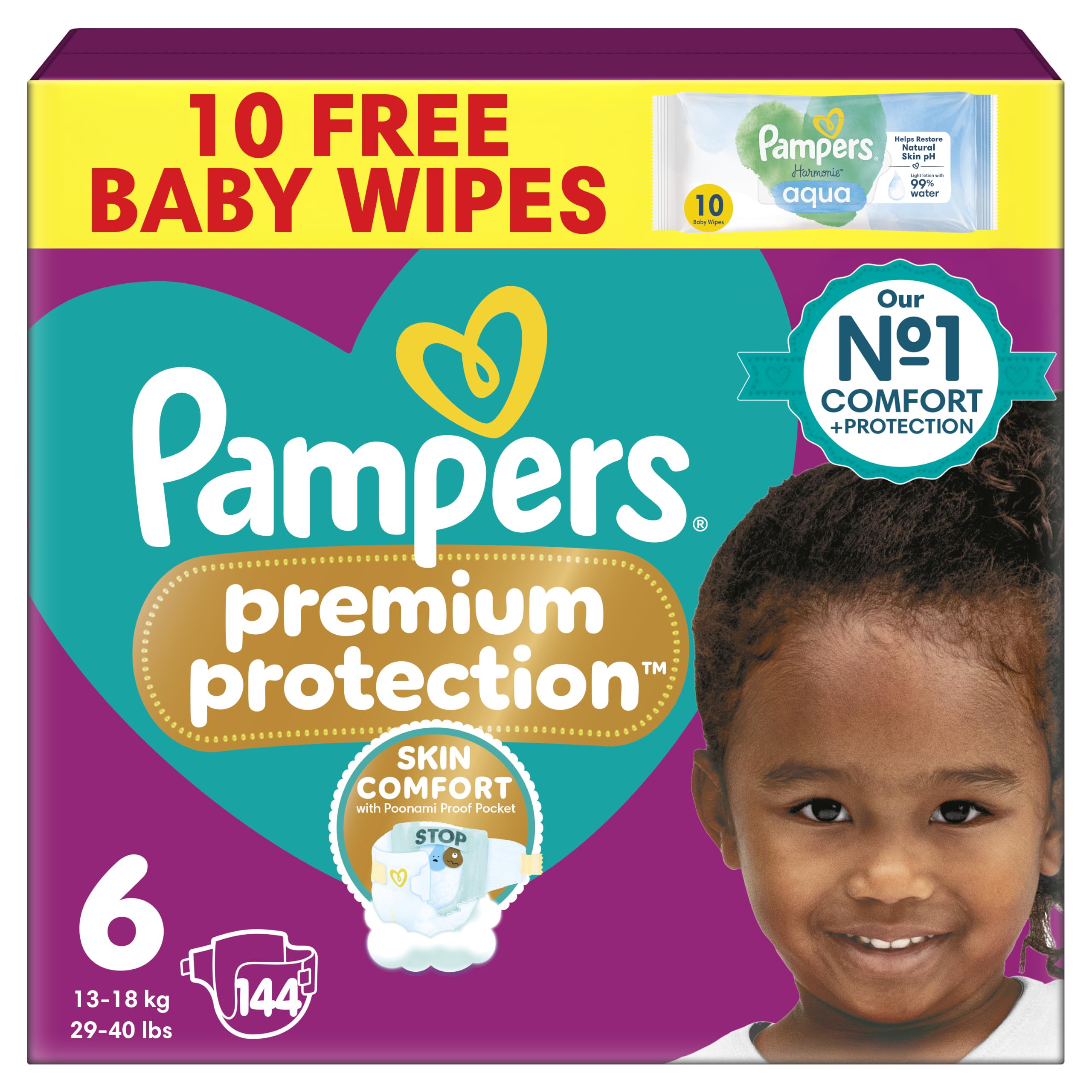 Pampers Premium Protection Nappies Size 6