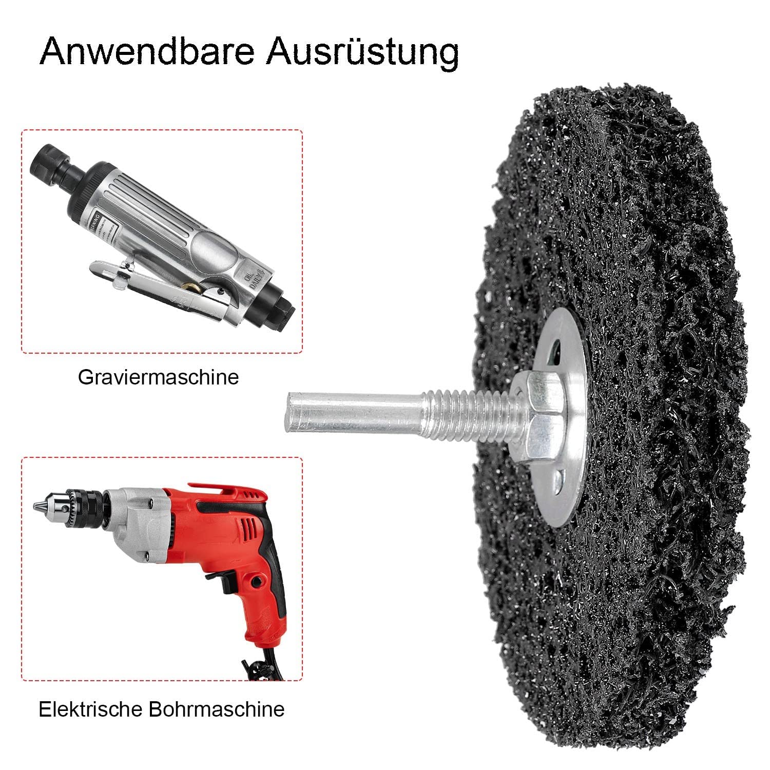 5 Stück CSD Scheibe Set, 100mm CBS Schleifscheibe Schwarz Grobreinigungsscheibe CBS Reinigungsscheibe für Winkelschleifer von Farbe, Rostschweißnähten, Oxidation Reinigen & Entfernen