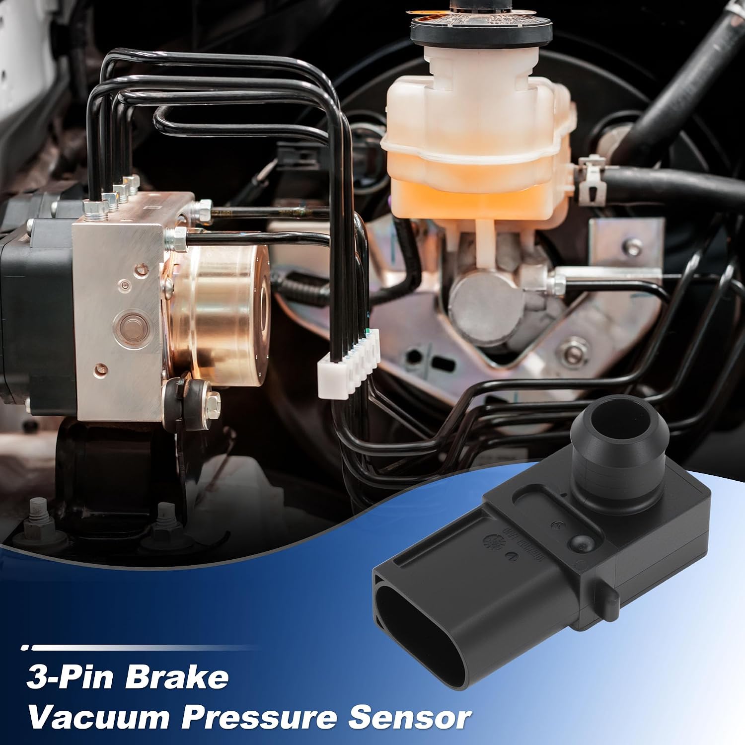 3 Pin Brake Pressure Sensor for Mercedes-Benz W212 W204 W221 S212 S204 C204 C216 V212 V221 R172 X204, Power Brake Booster Vacuum Sensor A0075420318