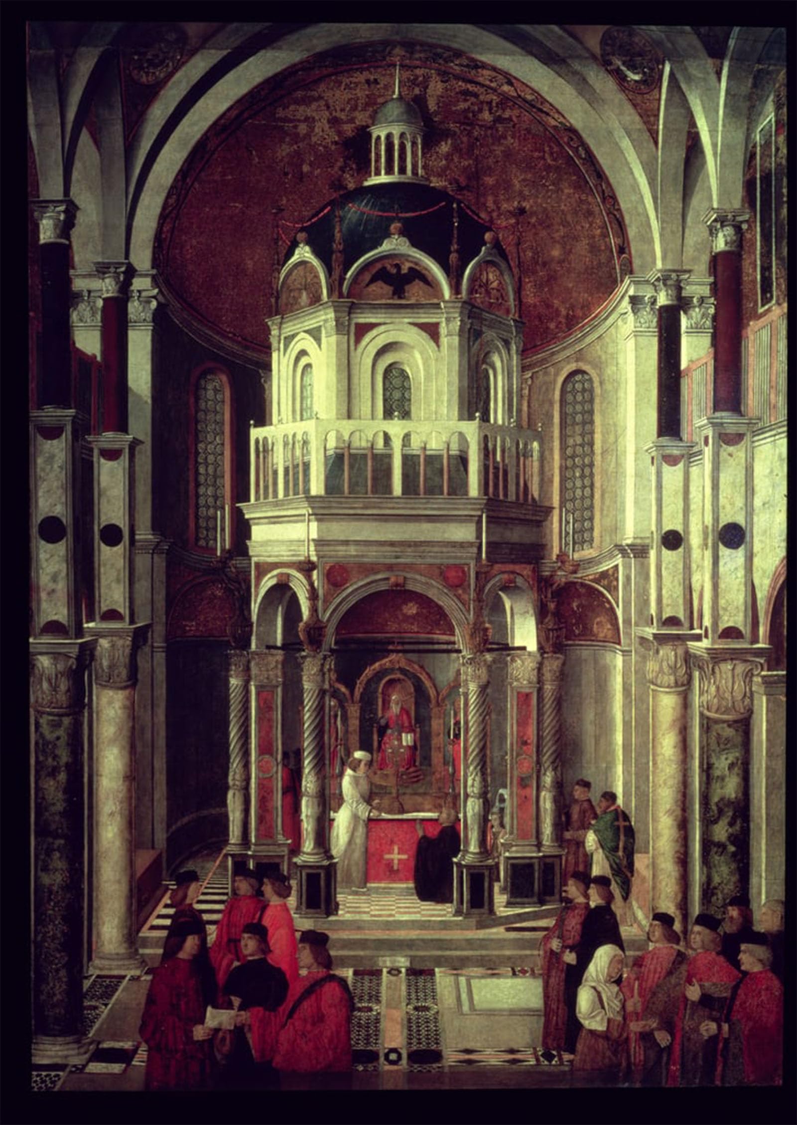 ARTXLXXBN Famous Painting Canvas Artwork Graffiti Print the Healing of Pietro De Ludovici by Gentile Bellini Portrait Canvas Image for Home Decor 60x90cm