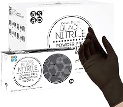 ASAP Black Nitrile Gloves - 4 Mil Black Exam Gloves,