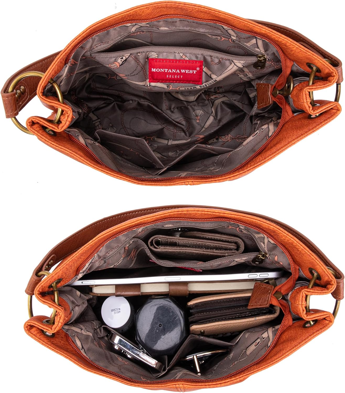 Montana West Hobo Bag for Ladies Shoulder Handbags with Back Pocket | Purses, with Zipper, Purses, with Zipper - Image 5