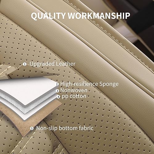 Miniatura 4 de Fundas de asiento de automóvil, transpirables e impermeables, fundas de asiento de automóvil de piel sintética para automóviles, funda universal de