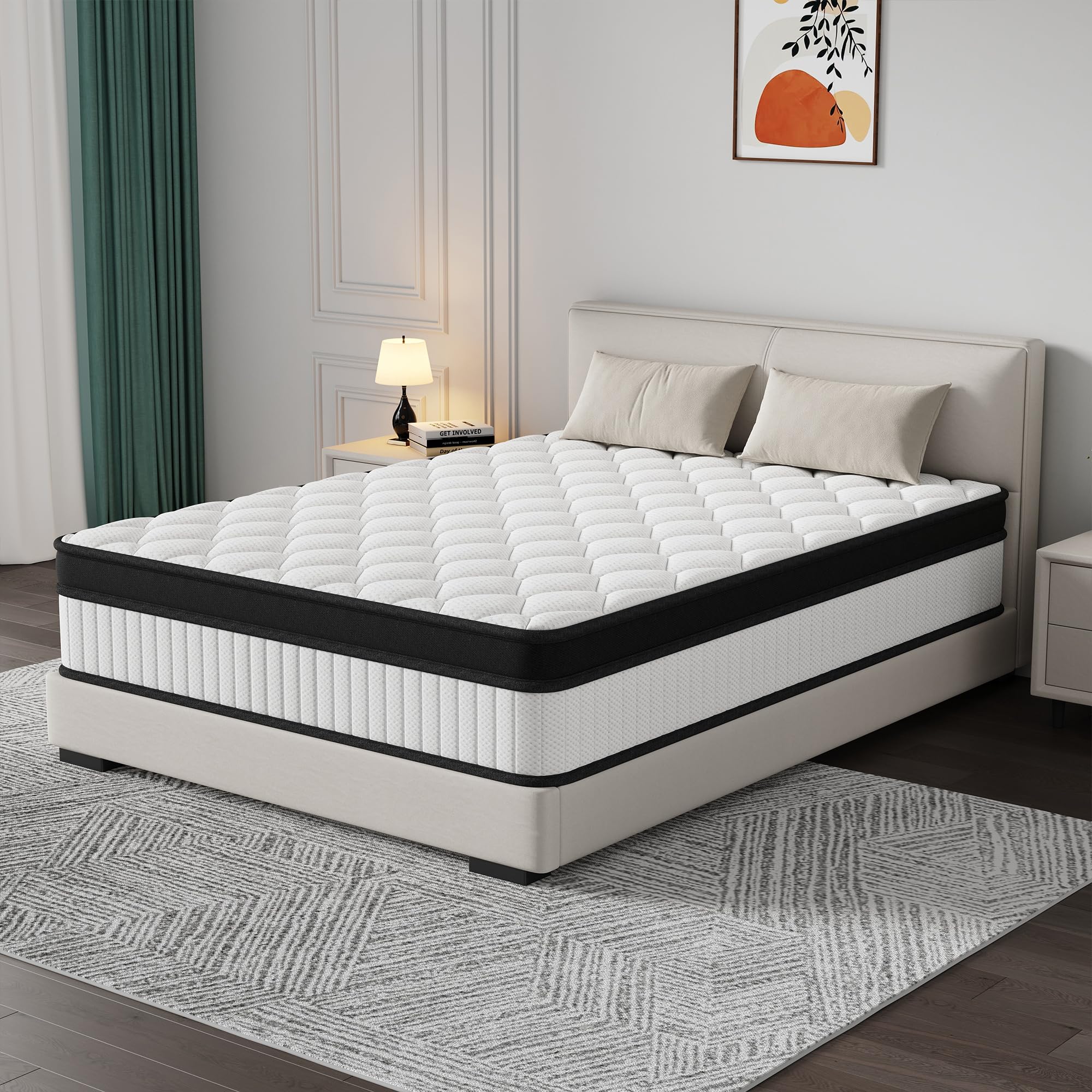 Photo 1 of Full Size Hybrid Mattress - 12 Inch Medium Firm Memory Foam and Pocket Spring