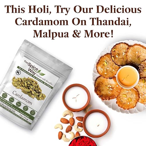 Miniatura 5 de The Spice Way Cápsulas de cardamomo - ( 4 onzas) Cápsulas de cardamomo verde entero kosher de OK