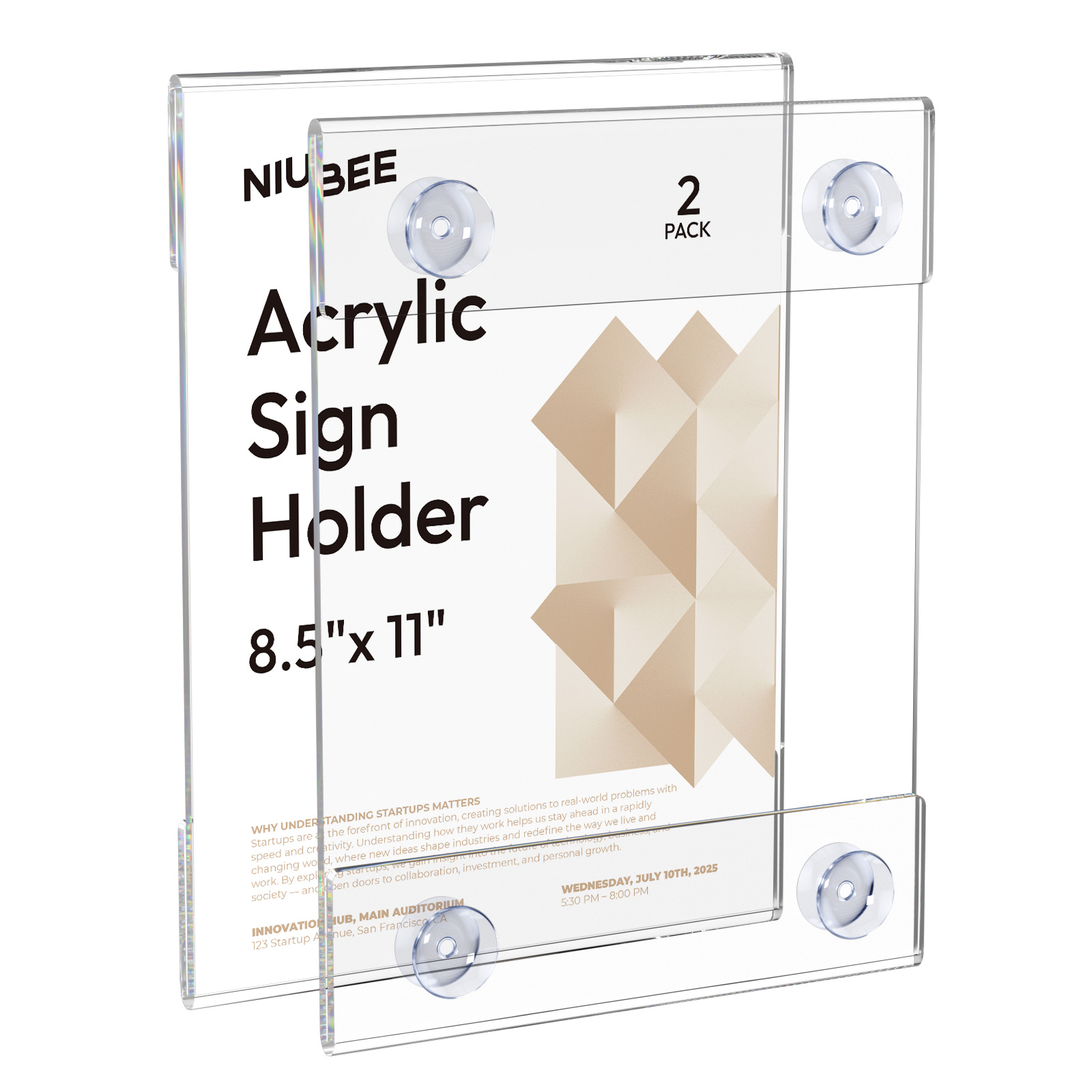Amazon.com : NIUBEE Acrylic Window Sign Holder:Glass Door Sign