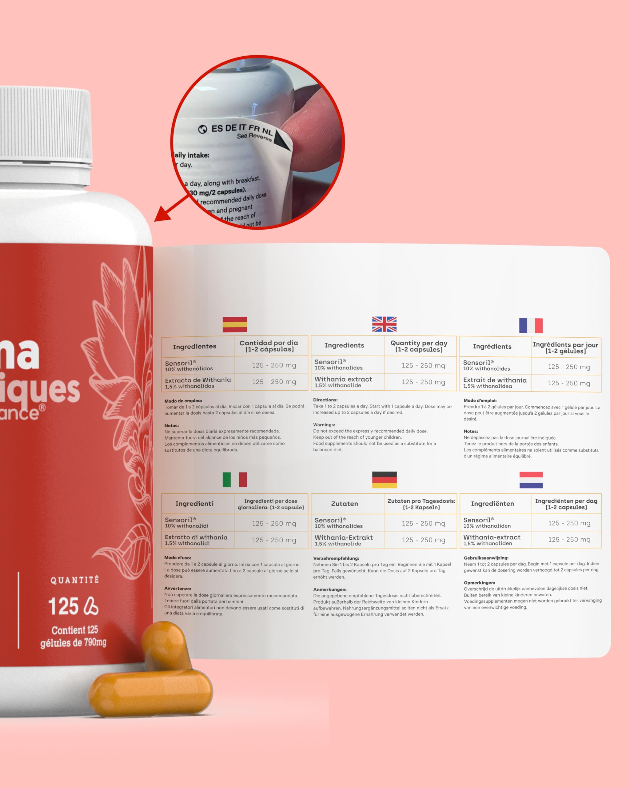 Curcuma avec PROBIOTIQUES et PRÉBIOTIQUES | Très Haute Concentration (>95%) | 10300 mg | Anti-inflammatoire pour le Bien-être Articulaire, Musculaire, Osseux et Digestif | 125 jours | 1 gélule/jour