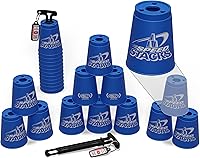 Speed Stacks Official Sport Stacking Set - 12 Blue Cups with Quick Stem, WSSA Approved, Low Friction for Agility & Coordination