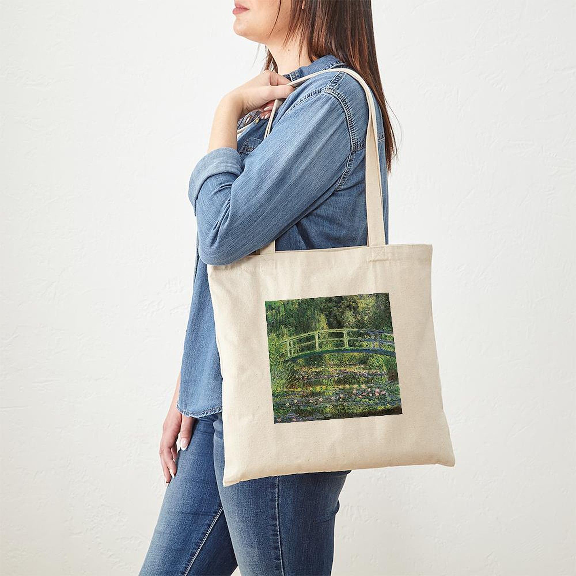 Bridge Serious Natural Canvas Tote Bag – Reusable Shopping Bag With Fun Prints