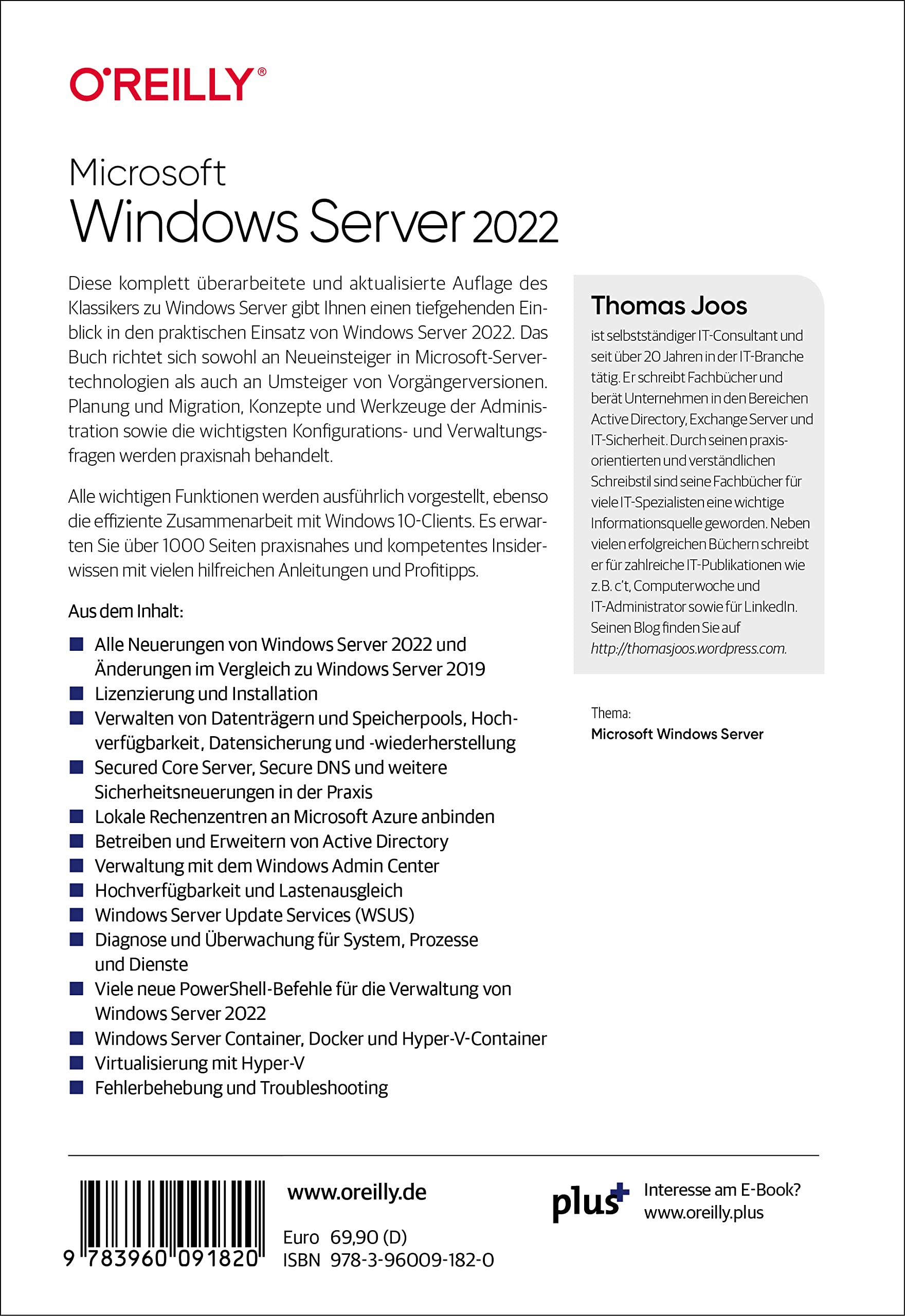 Microsoft Windows Server 2022 Das Handbuch Planung Migration Konfiguration Verwaltung