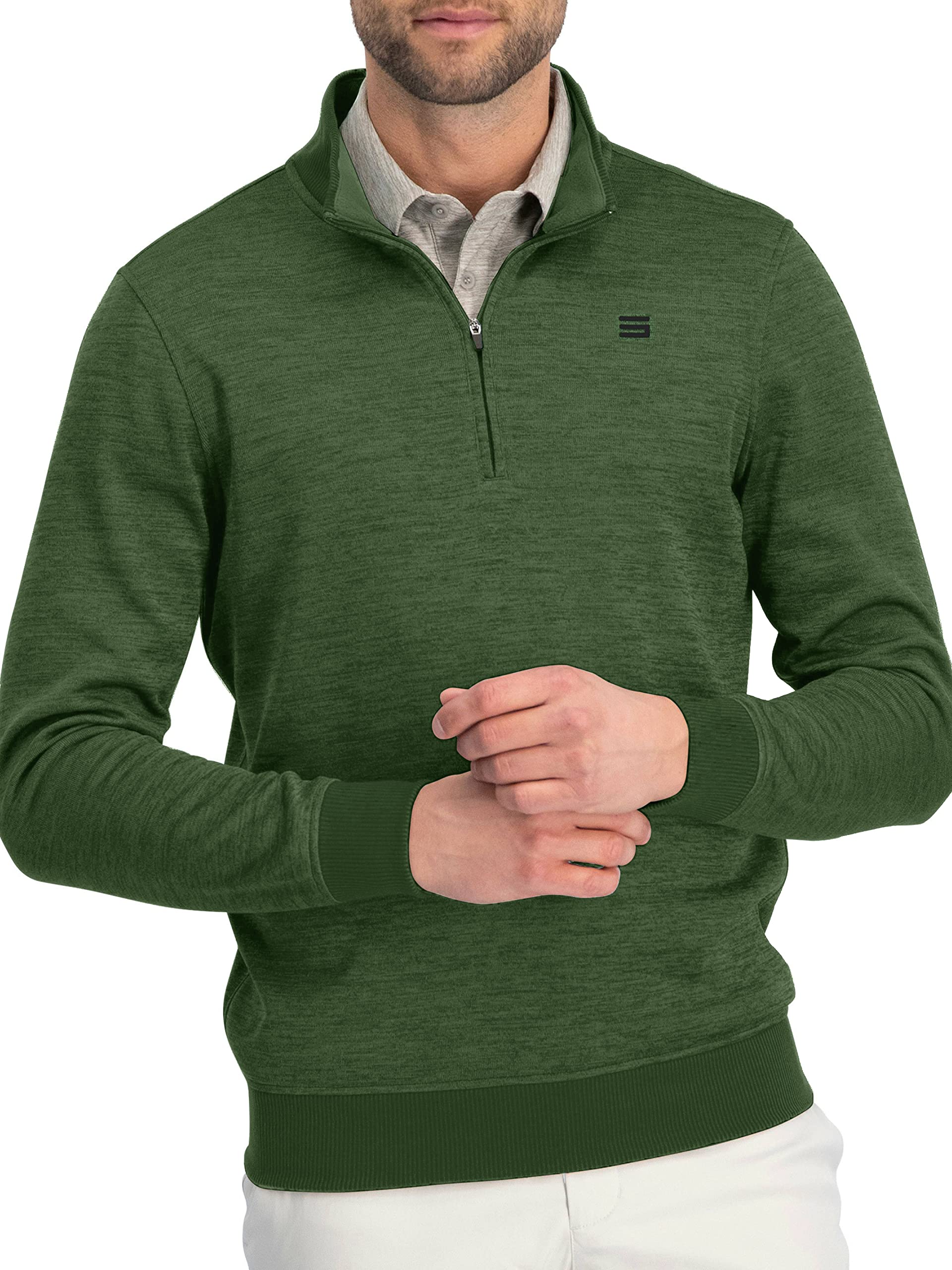 three sixty six Dry Fit Pullover Sweaters for Men - Quarter Zip Fleece Golf Jacket - Tailored Fit-picture-41