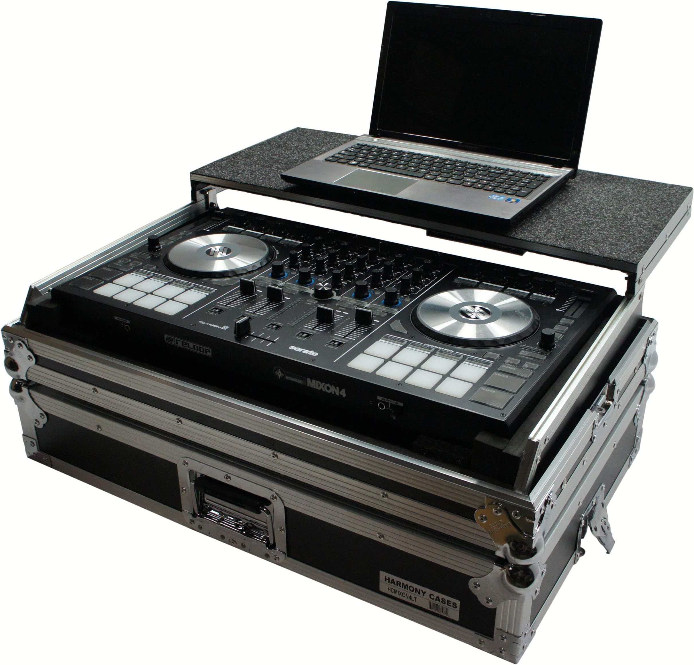 Harmony Audio HCMIXON4LT Flight Glide Laptop Stand DJ Custom Case Compatible with Reloop Mixon 4