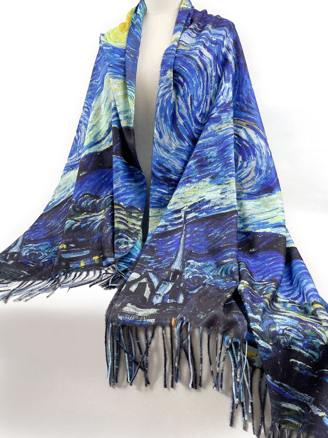 Sciarpa artistica da donna di Van Gogh, ideale come regalo reversibile, scialle morbido, pashmina, in confezione regalo