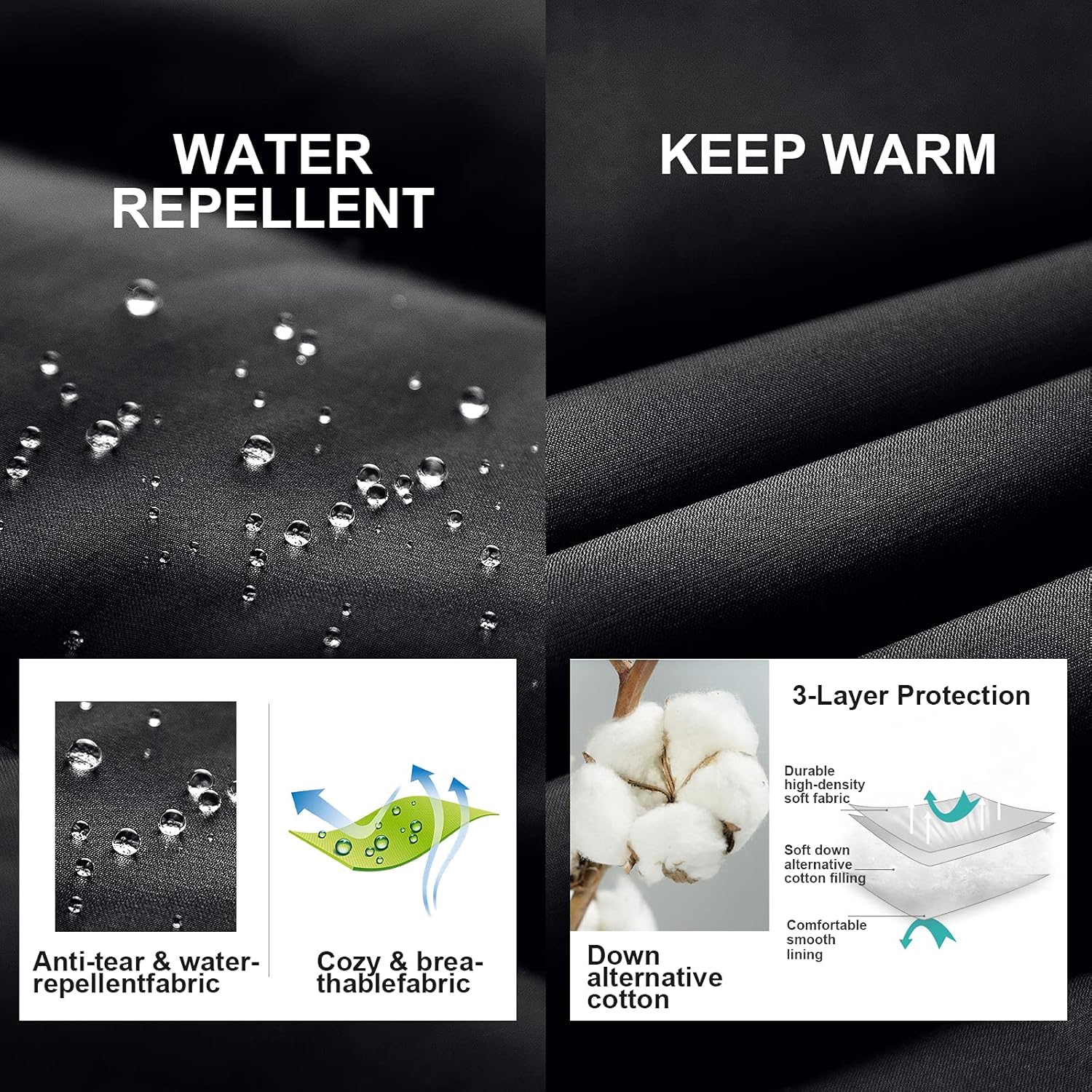 Chrisuno Men's Puffer Vest Casual Stand Collar Quilted Waistcoat Outdoor Padded Ski Vest - Image 4