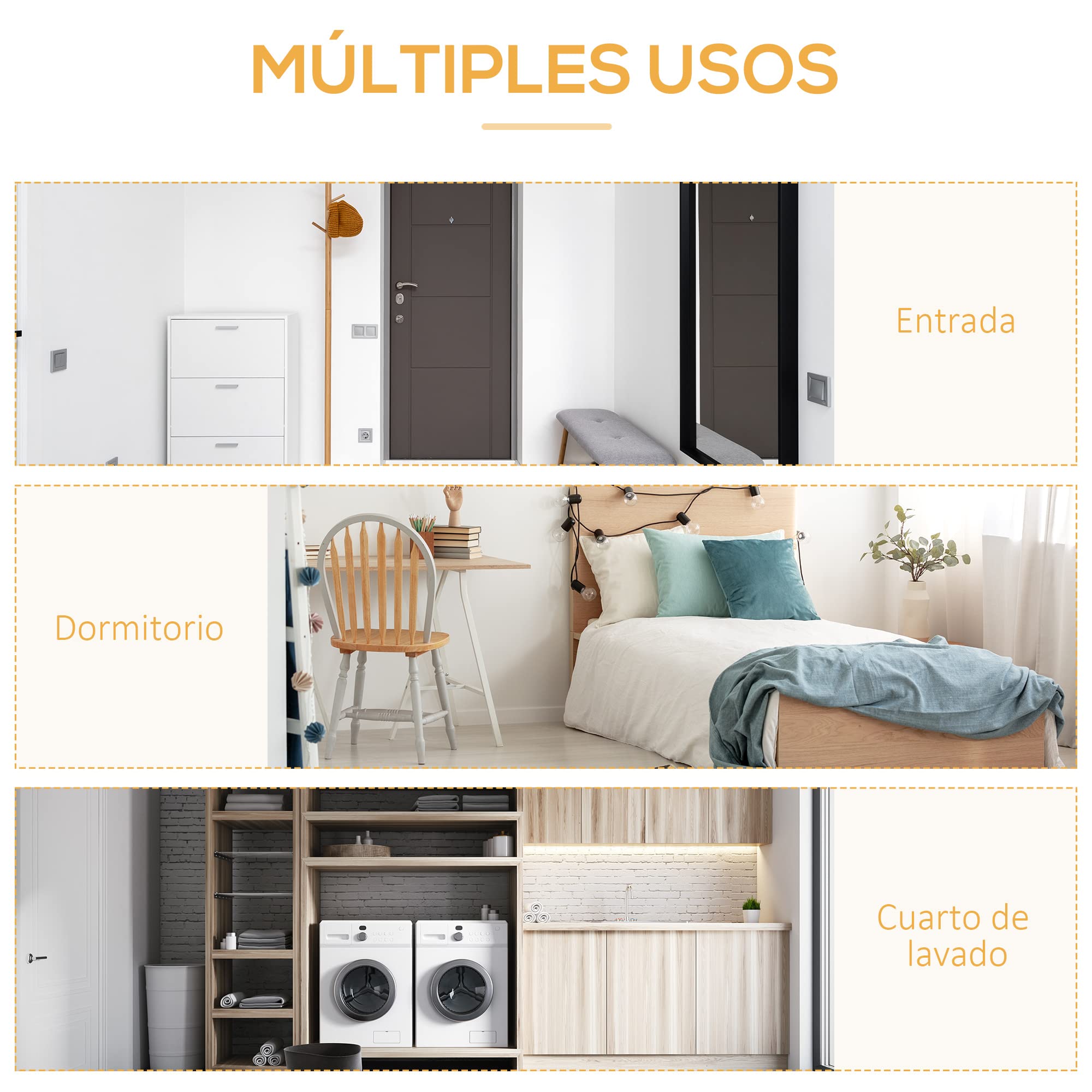 HOMCOM Perchero de Ropa de Madera con 5 Estantes 101x39x160 cm Natural