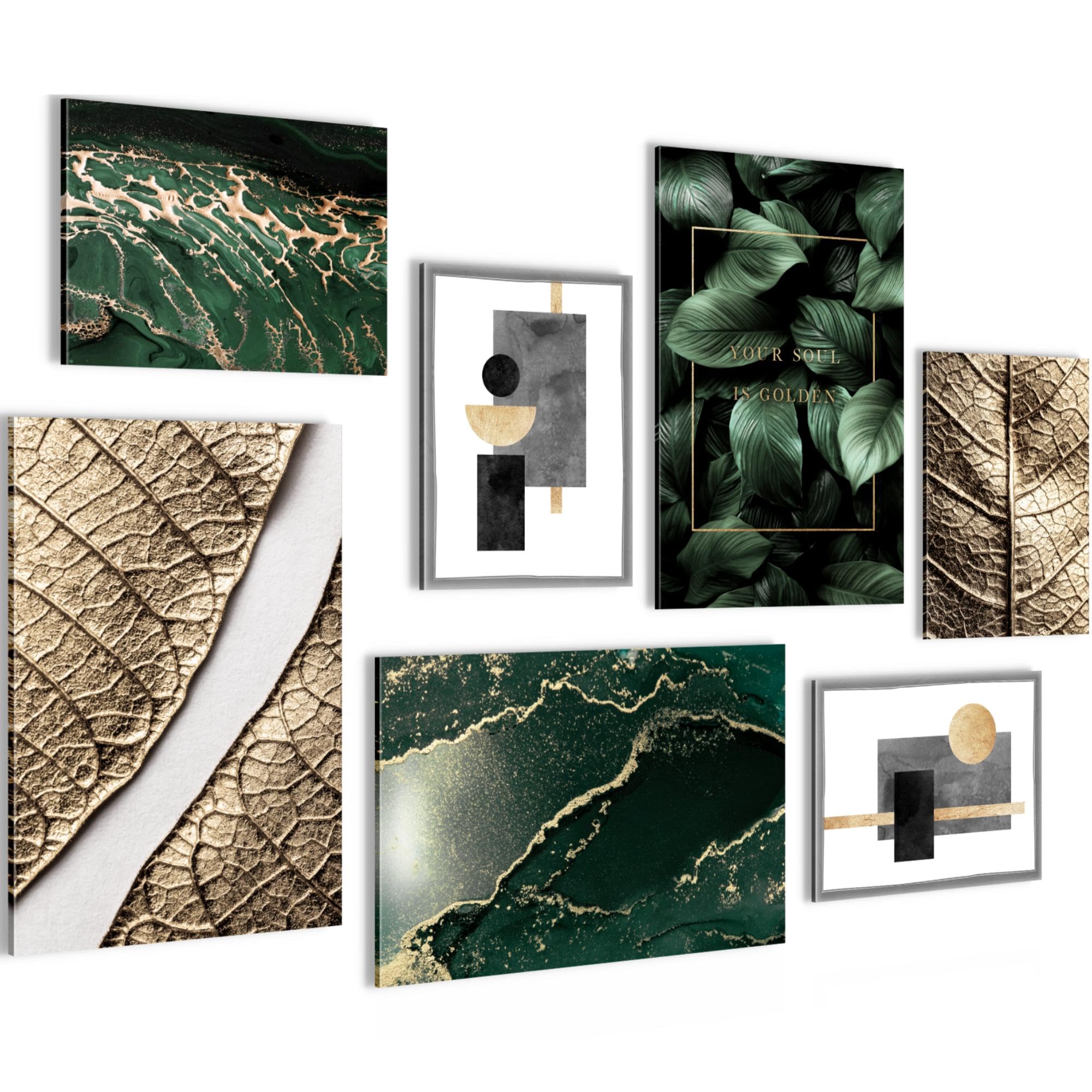 Novart Quadros Astratto Figure Fogli - Nessuna Cornice Necessaria