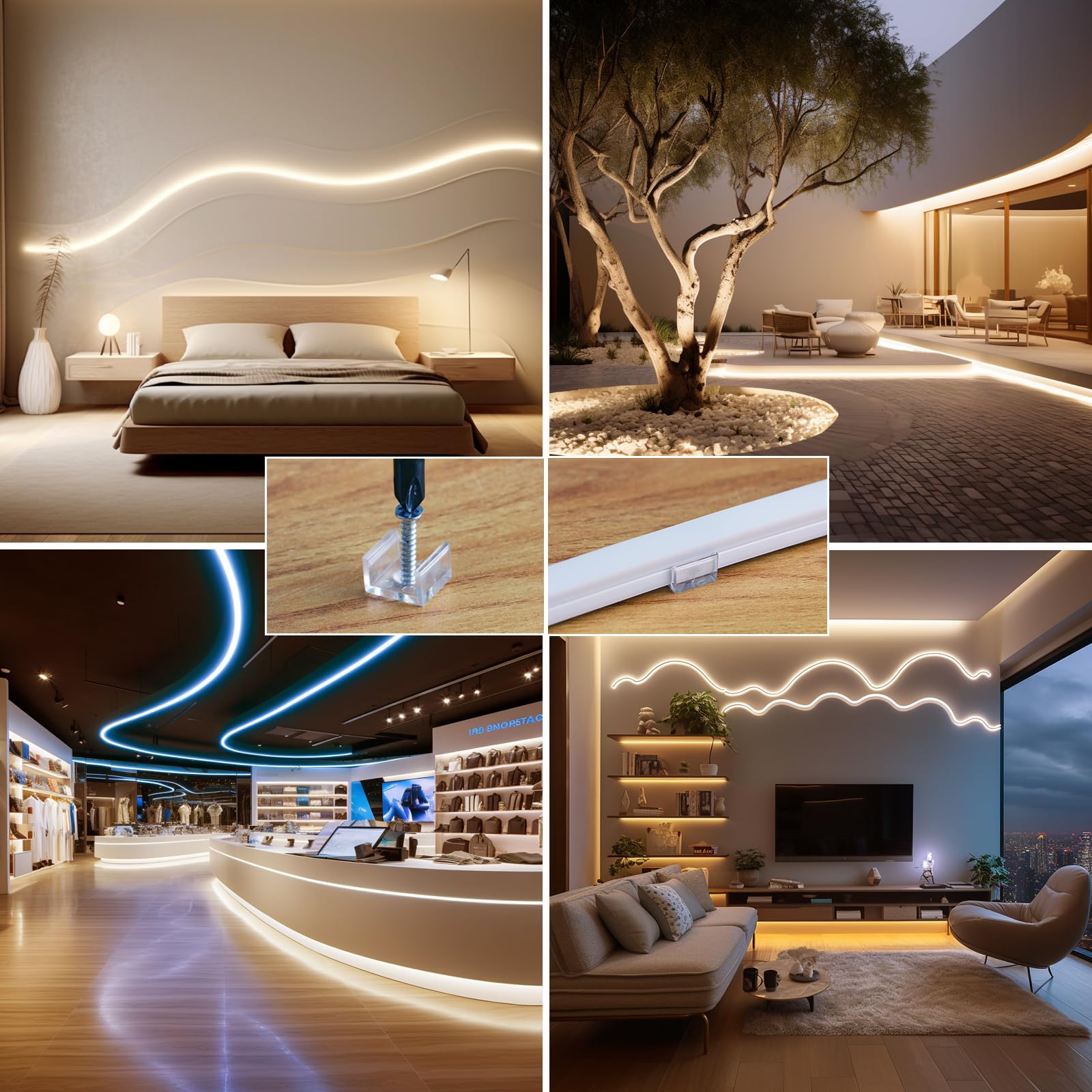 BENLUN 24V Neon LED Streifen Aussenbereich Wasserdicht 15m | 3000K Warmweiß LED Strip Outdoor 10W/m für Beleuchtung Deko Decke Terrasse hof Garten (Produkt ohne Netzteil)