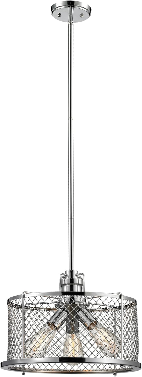 Get Special Price ELK Lighting 55002/3 Brisbane Collection 3 Light Pendant, W: 16 H: 12, Polished Chrome 🛒 Crazy Deals ELK Lighting 55002/3 Brisbane Collection 3 Light Pendant, W: 16 H: 12, Polished Chrome