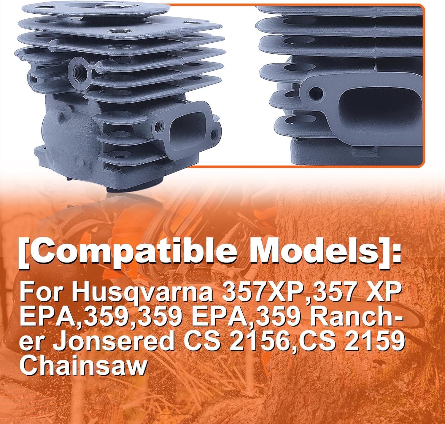 47mm Cylinder Piston Gaskets Kit for Husqvarna 357XP 359 Rancher EPA 357 XP Big Bore 2156 2159 Chainsaw Decompression Valve Spark Plug Needle Bearing 537157302 537157304