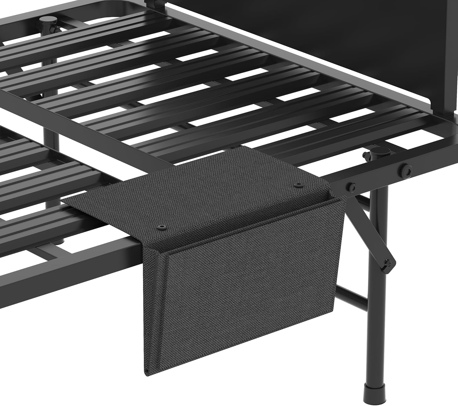 Folding Bed with Mattress for Adults,Portable Roll Away Bed with Wheels,5" Thick Memory Foam Mattress Metal Foldable Bed Frame for Guest Hideaway Rollaway Bed Space Saving