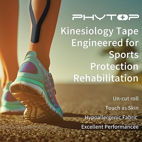 Miniatura 2 de Cinta de kinesiología a granel para rodilla, hombro, codo y más, rollo de cinta K perfecta sin cortar para deportes, recuperación y fisioterapia,