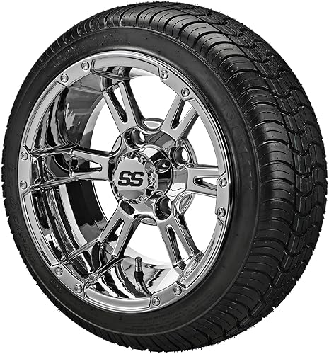 Miniatura 1 de RM Cart golf cart accessories - 14 Raptor Mirror on 20530-14 LSI Elite Tires Set of 4 fits Standard Lug Nuts