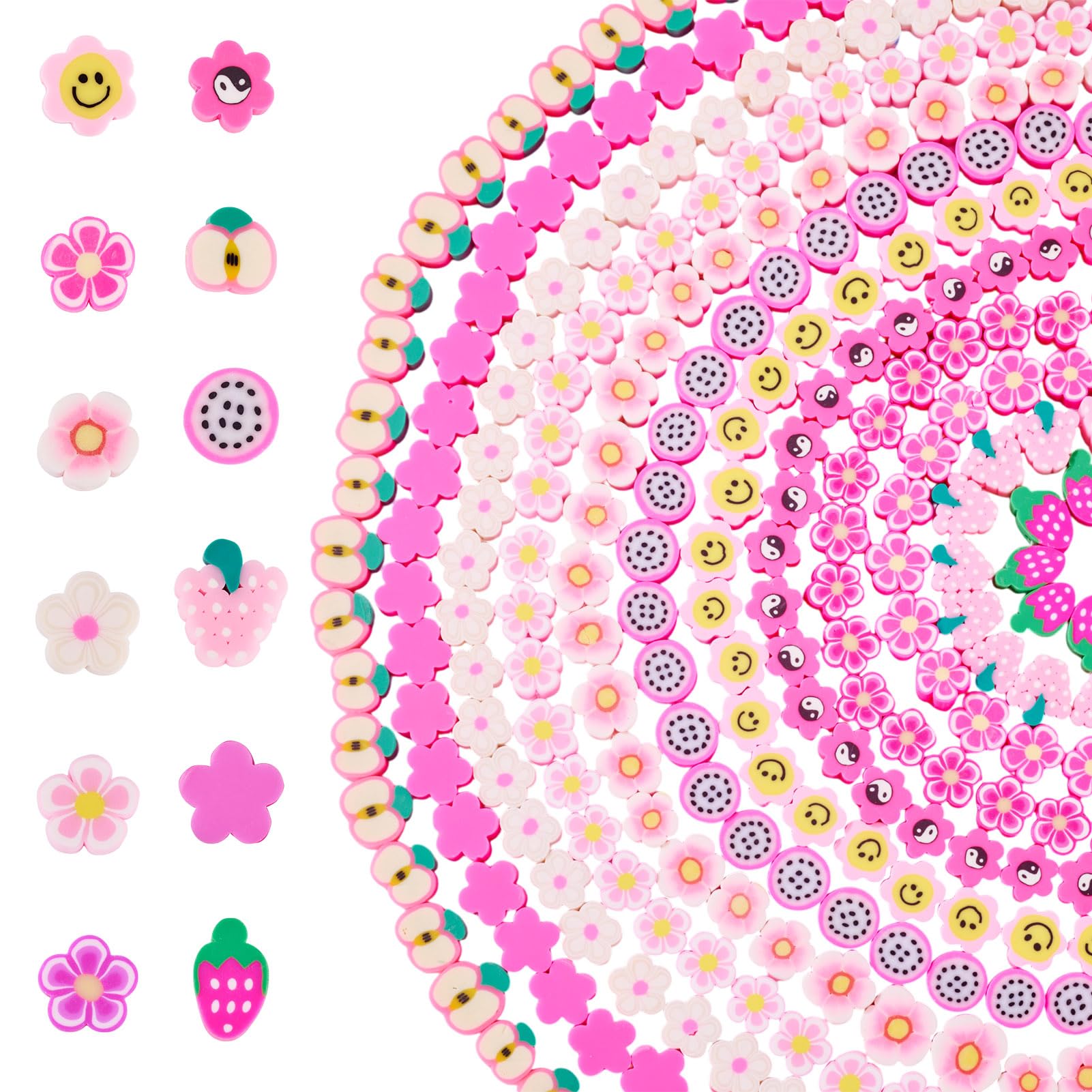 Perles en argile polymère fruits Beadthoven sans bavure pour bijoux DIY parfaits et durables