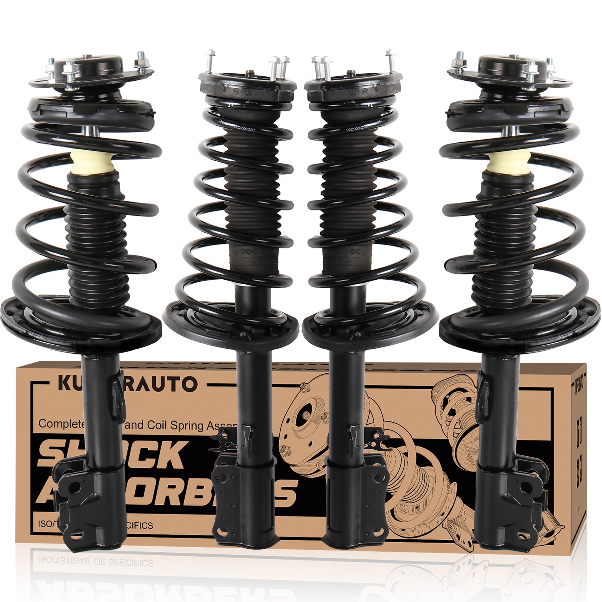172307 172308 172309 172310 Front and Rear Complete Strut Assemblies Compatible for 2007-2011 Toyota Camry,2006-2011 Avalon,2007-2008 Lexus ES350 Shock Absorbers w/Coil Spring(Set of 4)