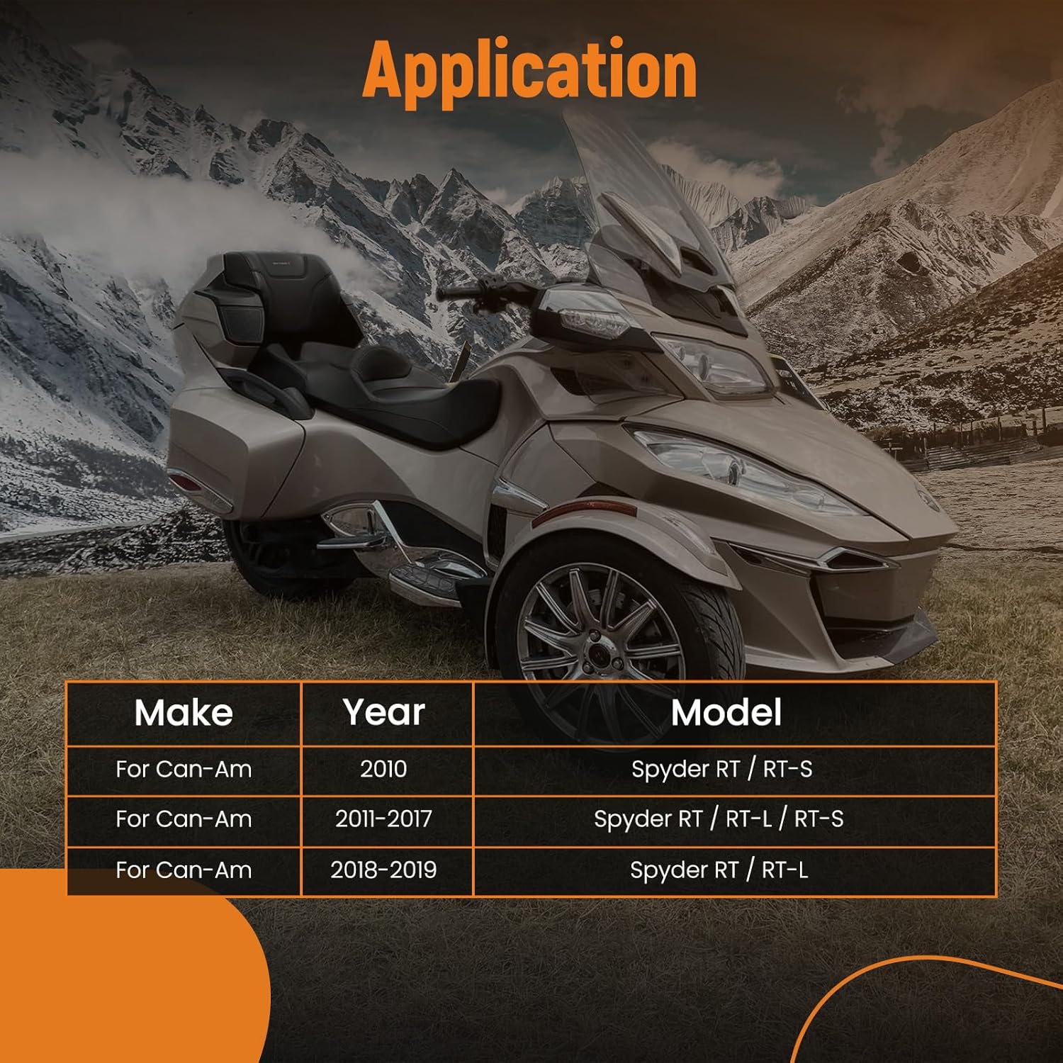 maXpeedingrods 1 Set Side View Mirror Mounts for Can-Am Spyder RT/RT-L 2018-2019