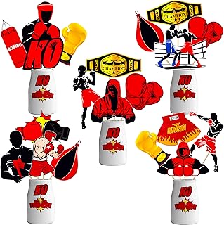 34pcs Boxing Party Centerpiece Sticks Boxing Birthday Party Decorations ...