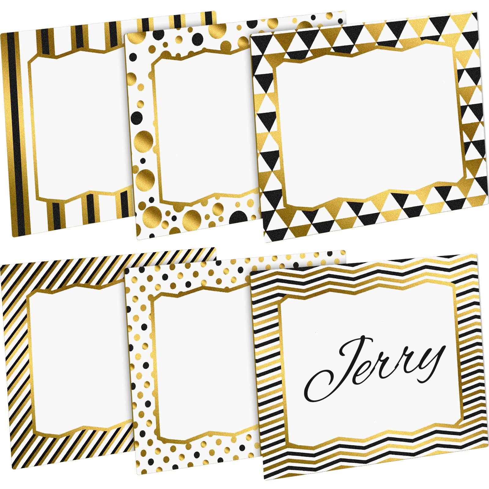 Pajean 240 Pcs Gold Name Tags Self Adhesive Gift Tags Gold Sticky Labels Sticker Name Badge for Themed Party School Office Home Gift Boxes, 3 x 3 Inch