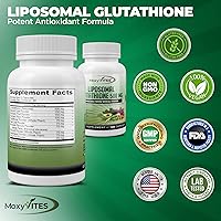 Vista 6 de Suplemento de glutatión liposomal de 500 mg – L glutatión puro (GSH) reducido – Forma activa, hecho con alimentos integrales orgánicos, complejo